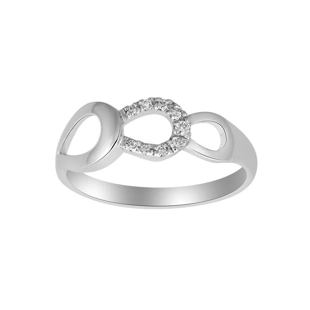 14 kt. hvidguldsring m. dia. 0.053ct W/SI
