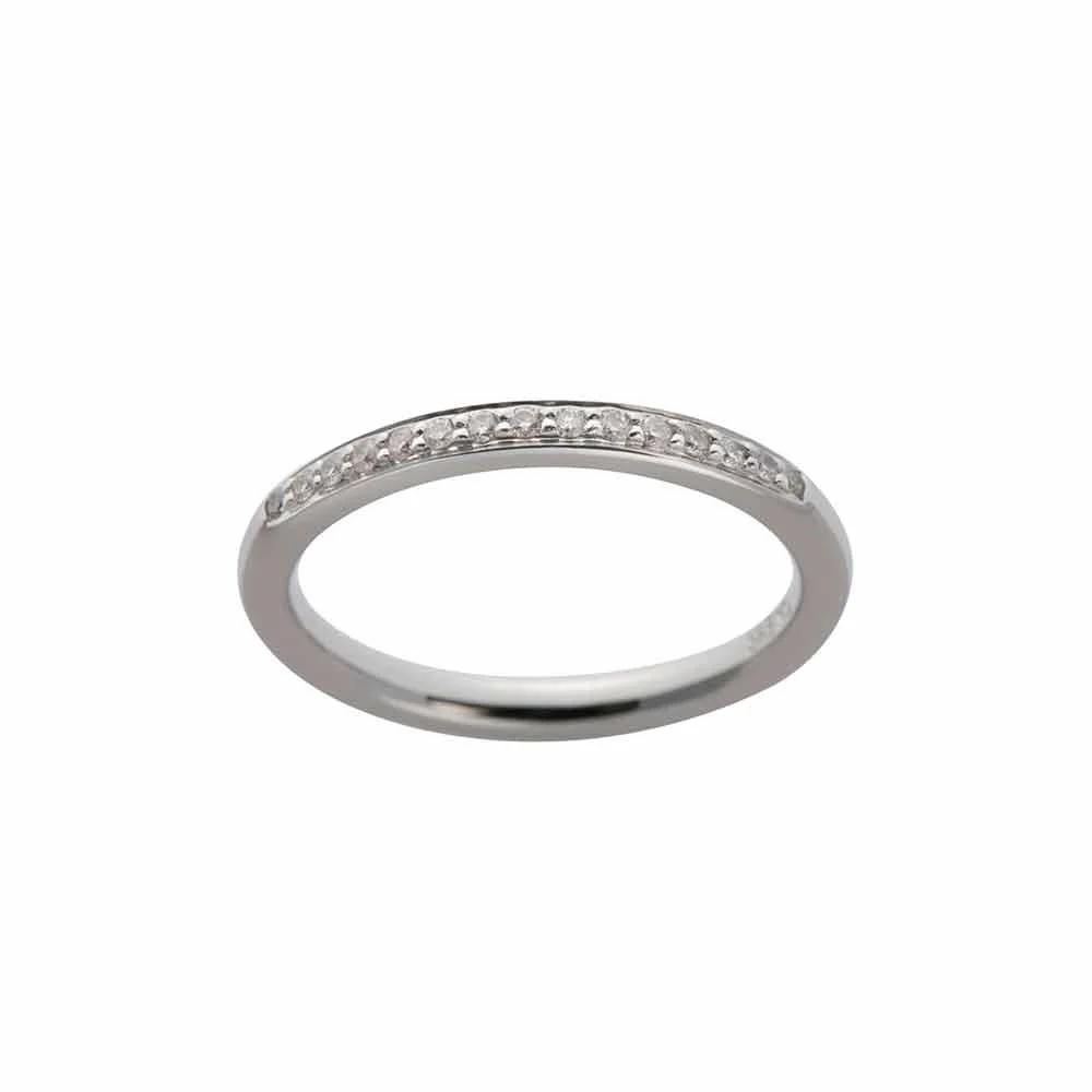 14 kt. hvidguldsring med 0,12carat TW/SI