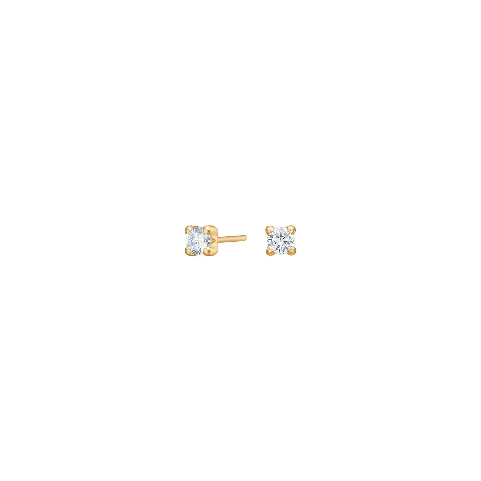 14kt. Guldørestikker m/cz 3mm