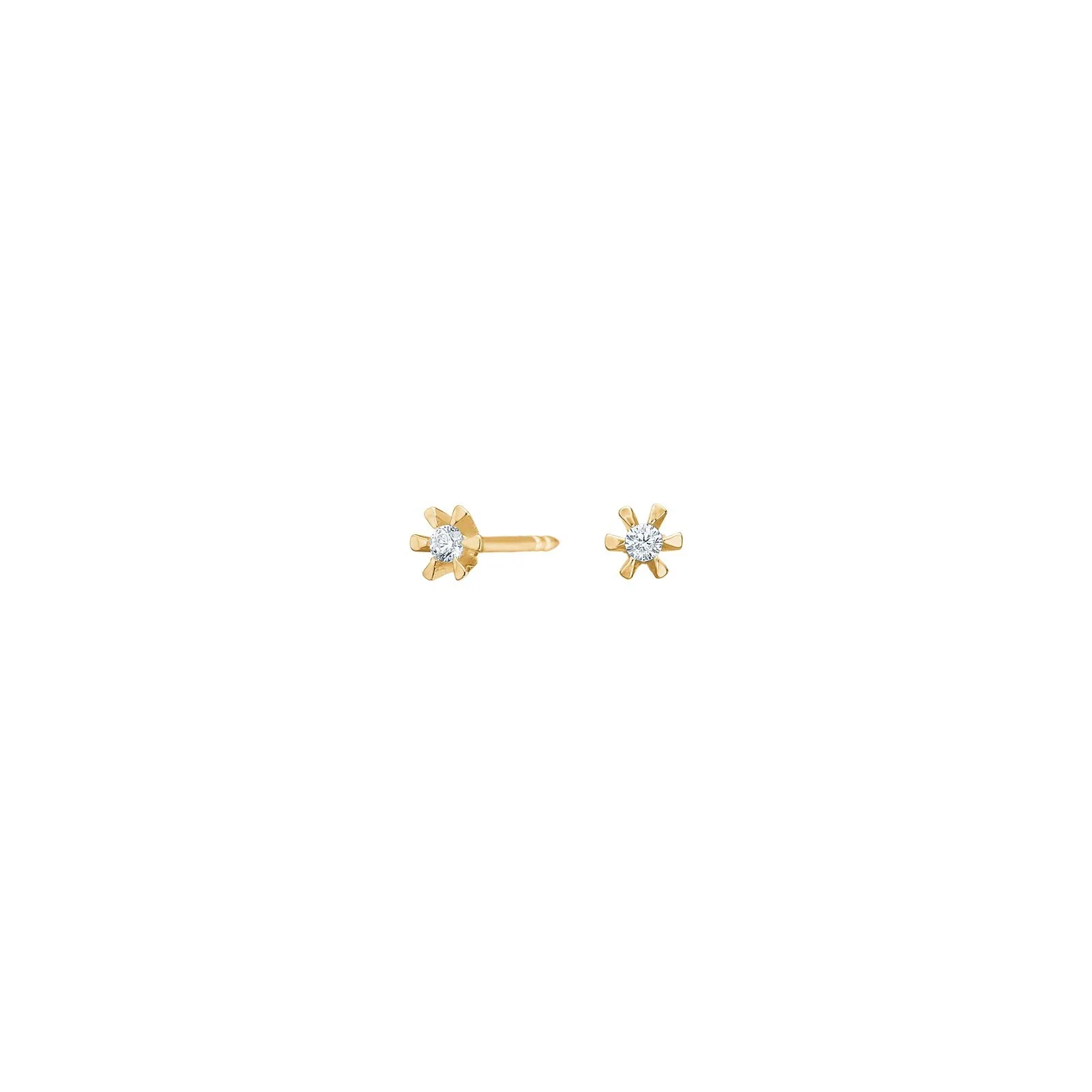 14kt. guldørestikker m/cz 3mm