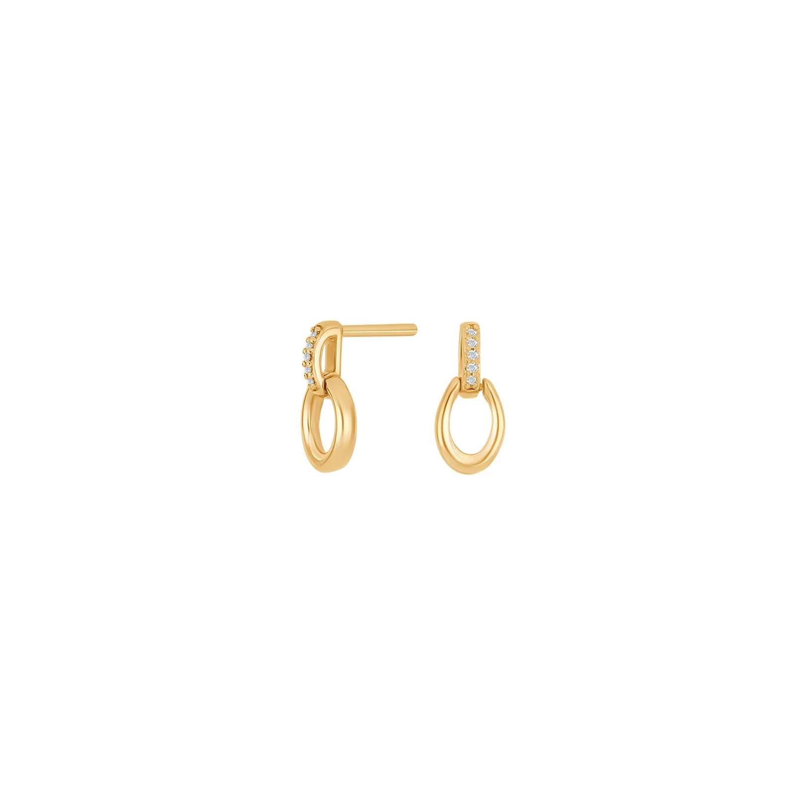 14kt. guldørestikker m/dia 0,015ct W/SI