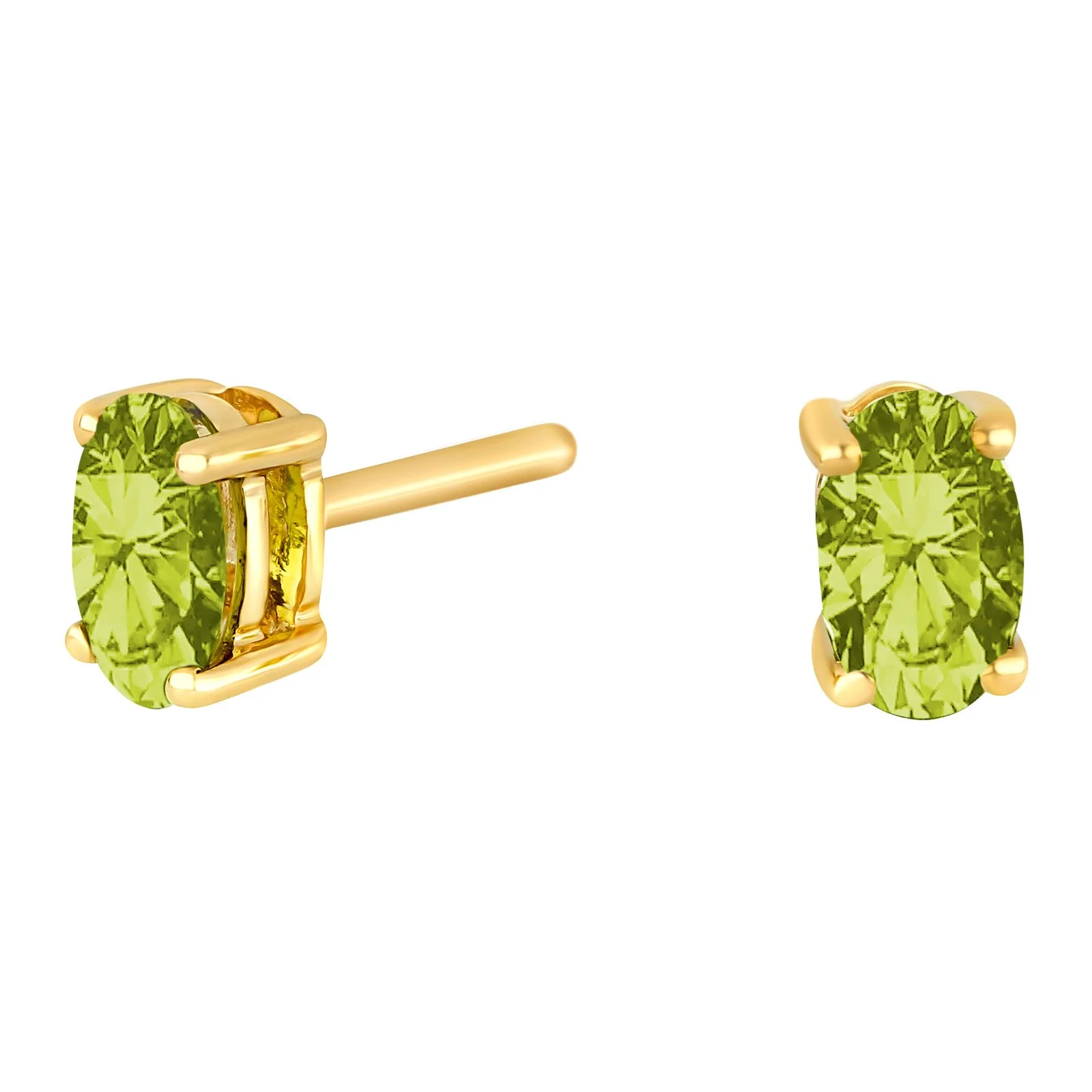 14kt. guldørestikker m/peridot