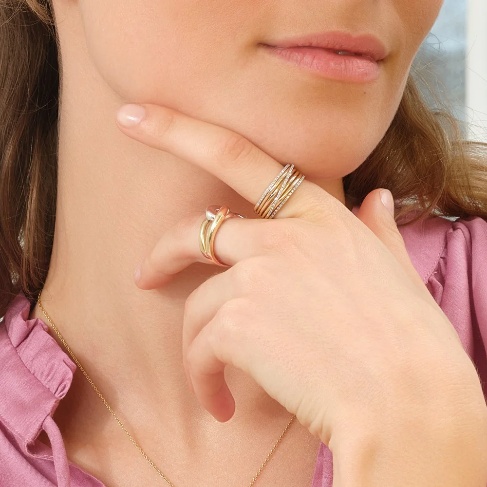 14kt. guldring bicolor - Image 2