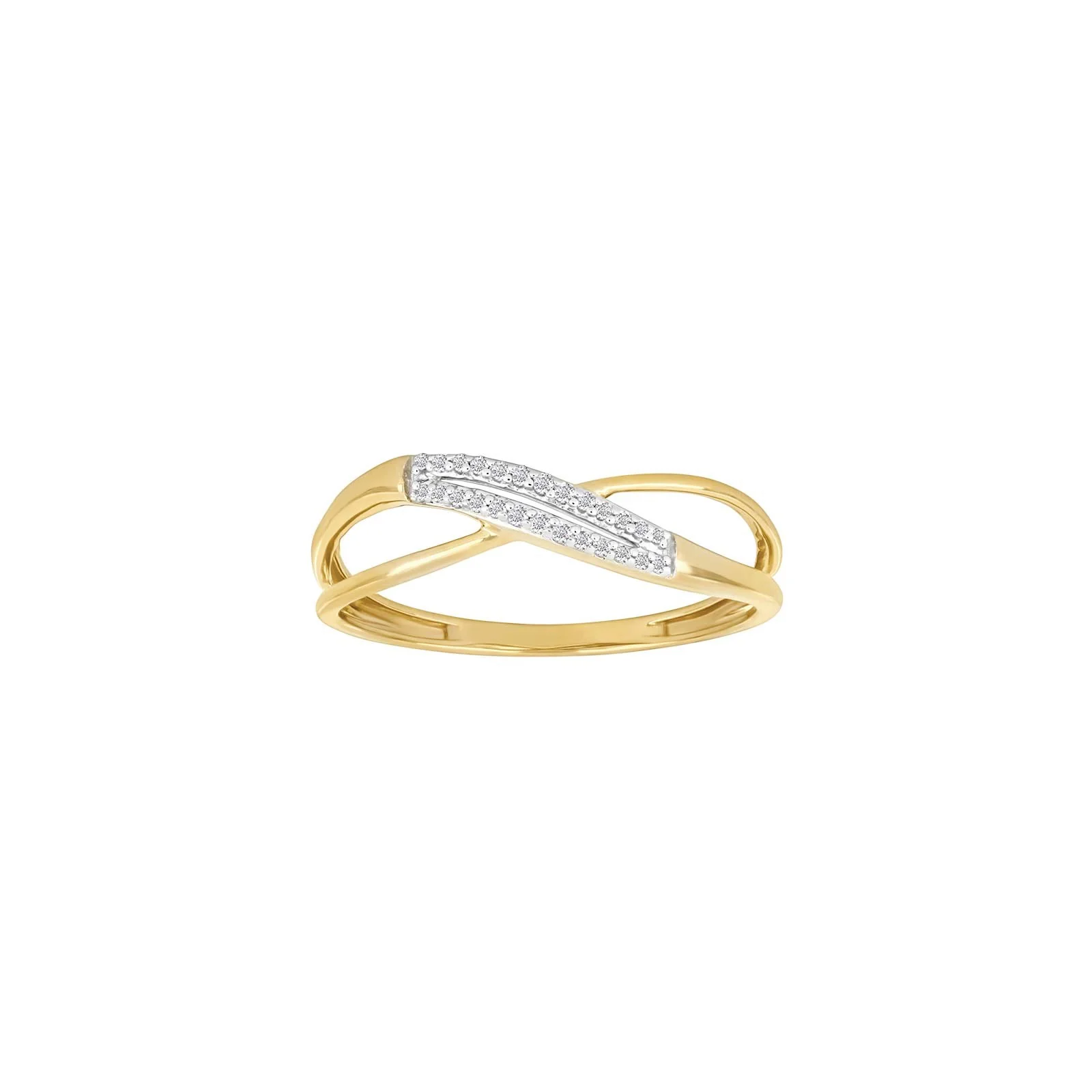 14kt. guldring m/dia. 0.05ct W/SI