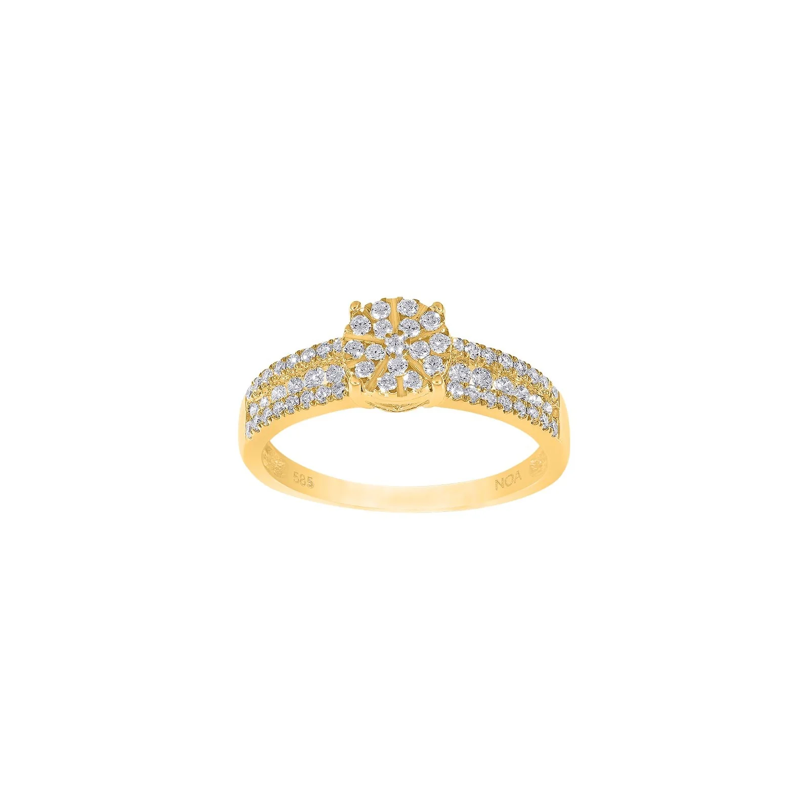 14kt. guldring m/dia. 0.48 ct W/SI