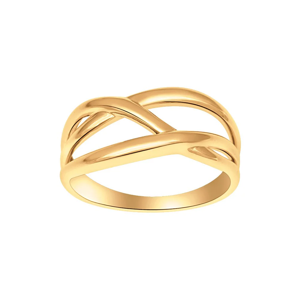 14kt. guldring m/flettede tråde