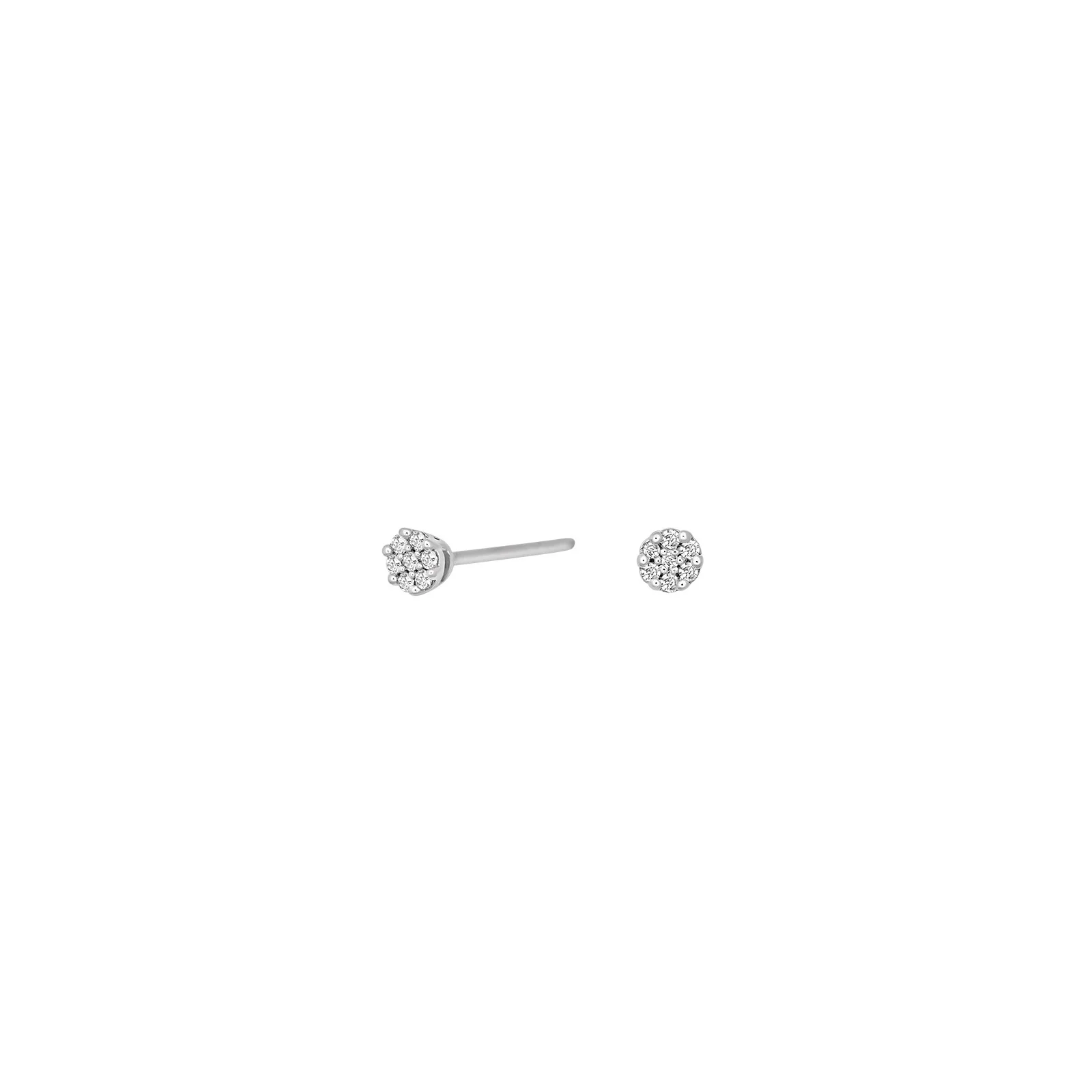 14kt. hvidguldsørestikker m/dia. 0.04ct W/SI