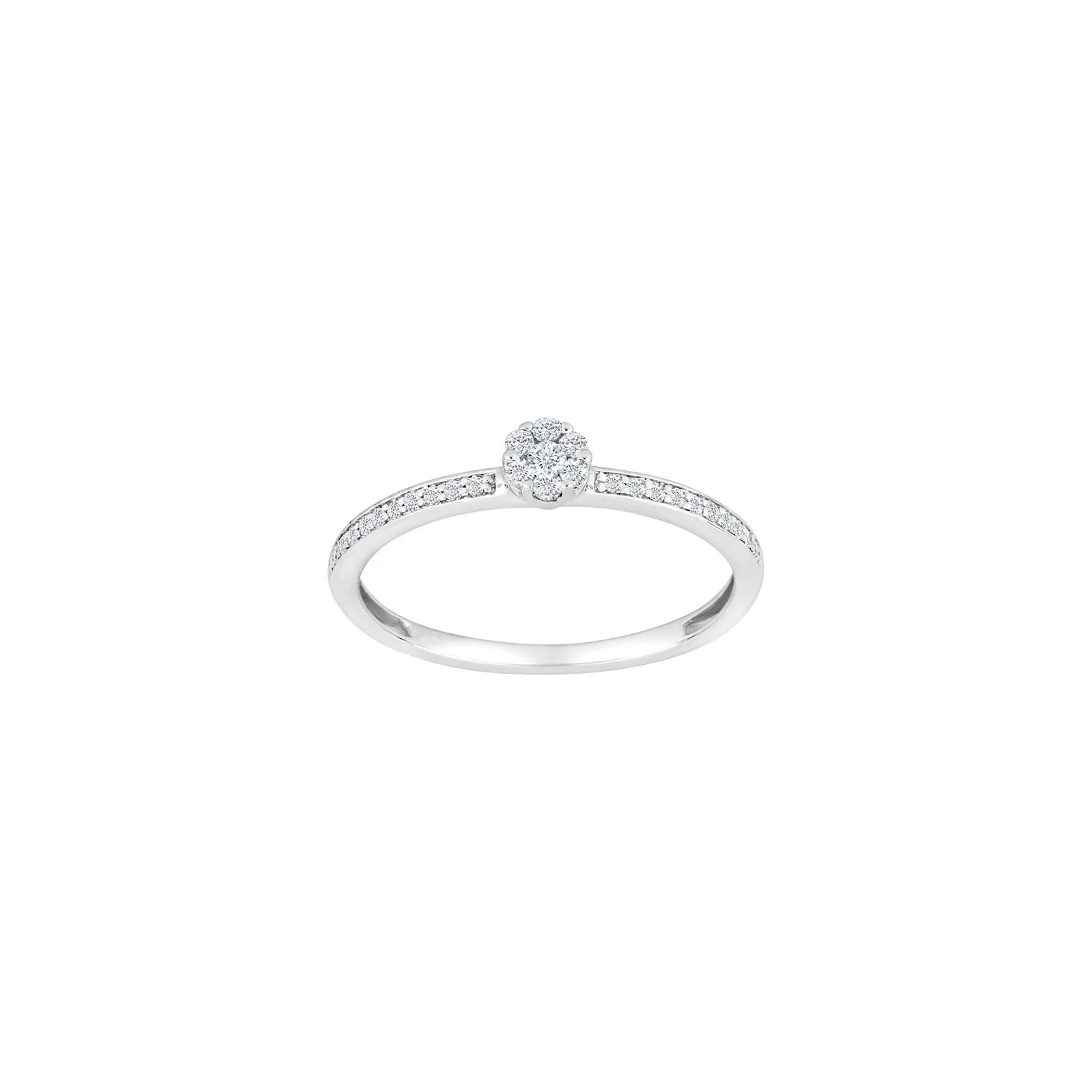 14kt. hvidguldsring m/dia. 0.16ct W/SI