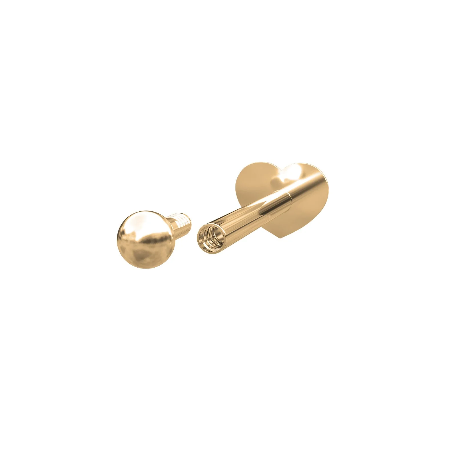 14kt. Labret-piercing kugle 2mm solid PIERCE52 1st - Image 2
