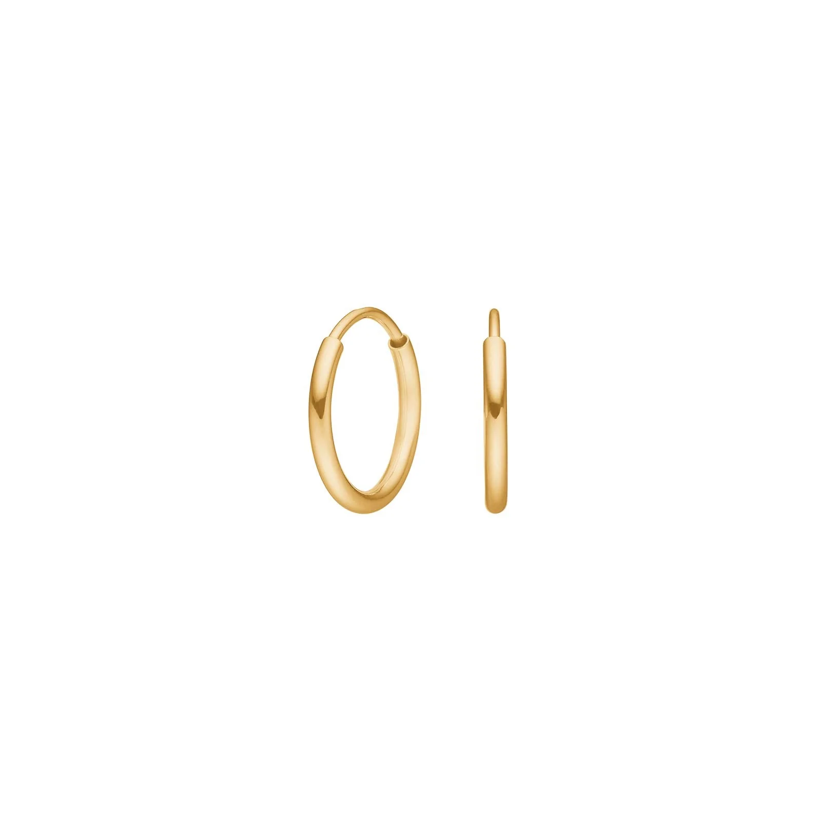 8kt. guldcreoler 12mm