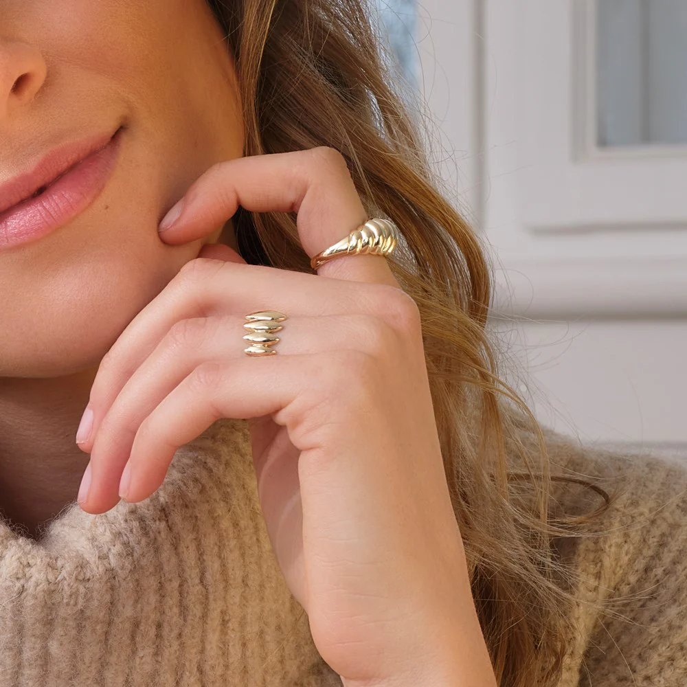 8kt. guldring - Image 3