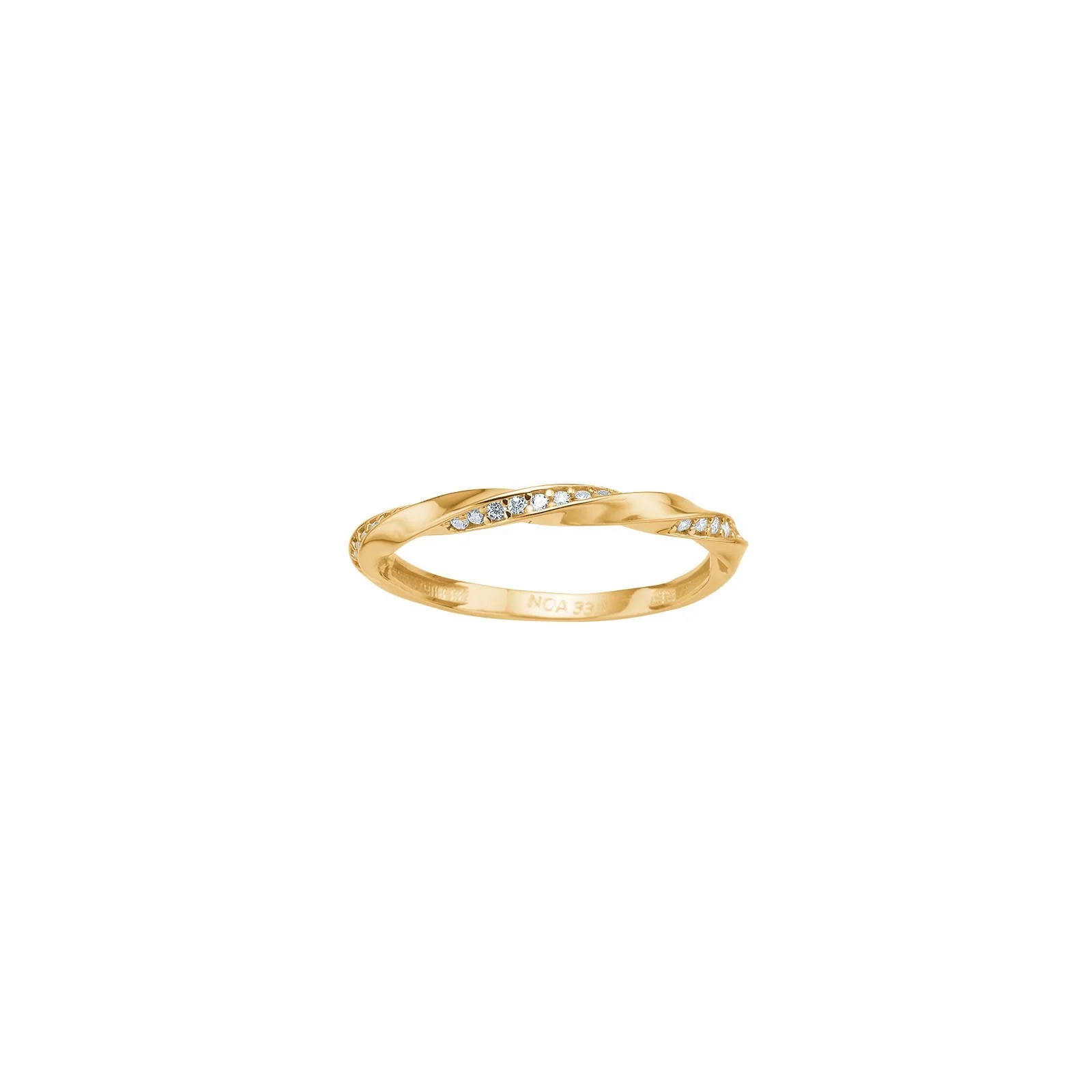 8kt. guldring m. cz