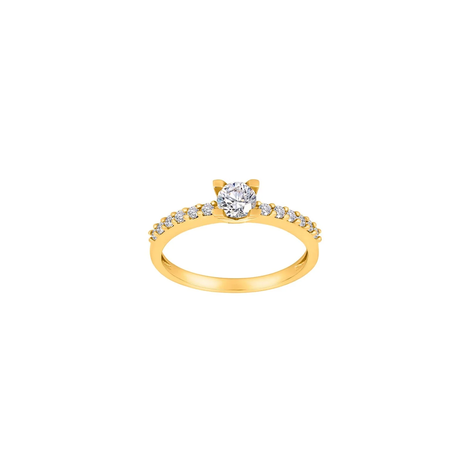 8kt. guldring m/cz