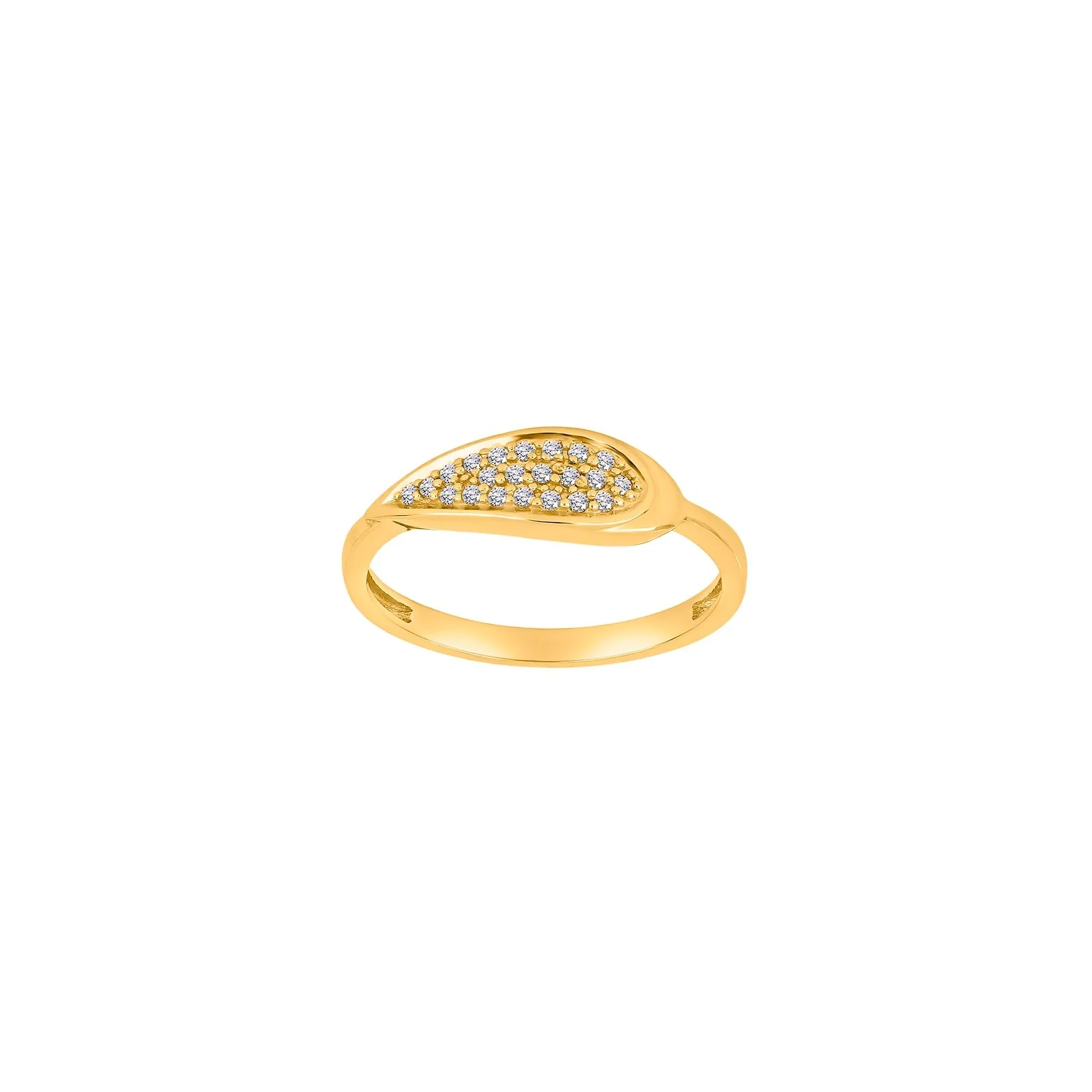 8kt. guldring m/cz