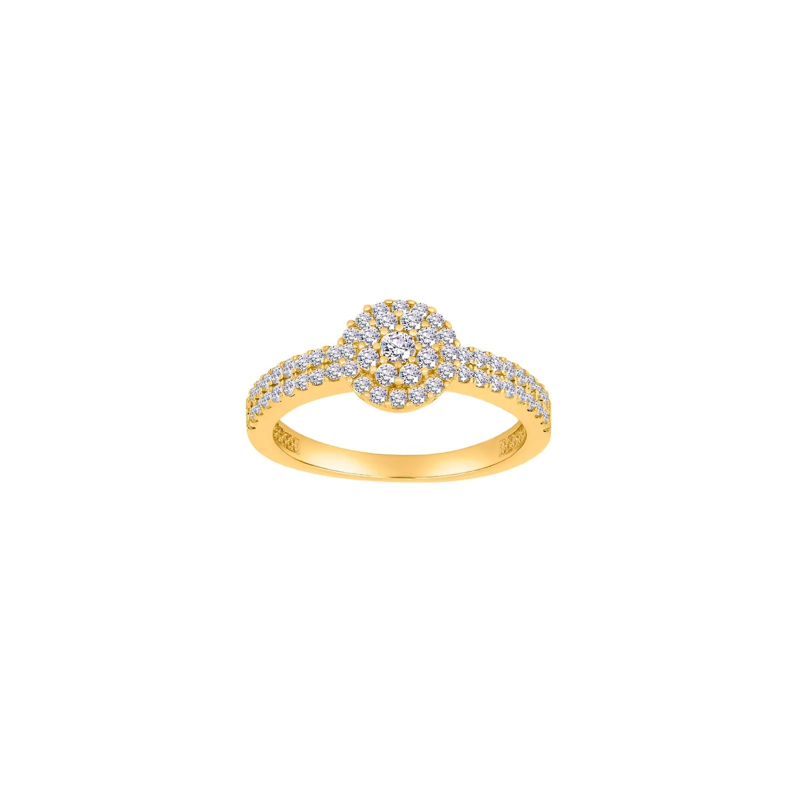 8kt. guldring m/cz
