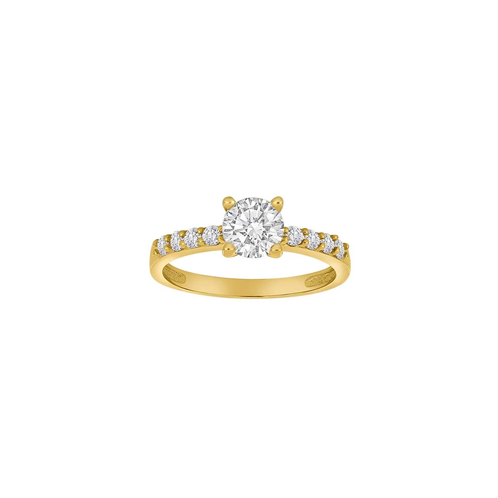 8kt. guldring m/cz
