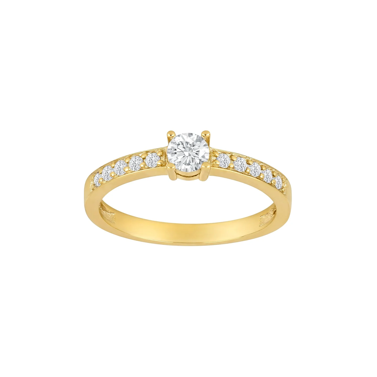 8kt. guldring m/cz
