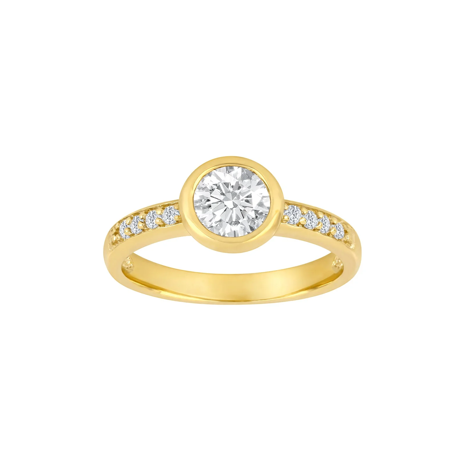 8kt. guldring m/cz