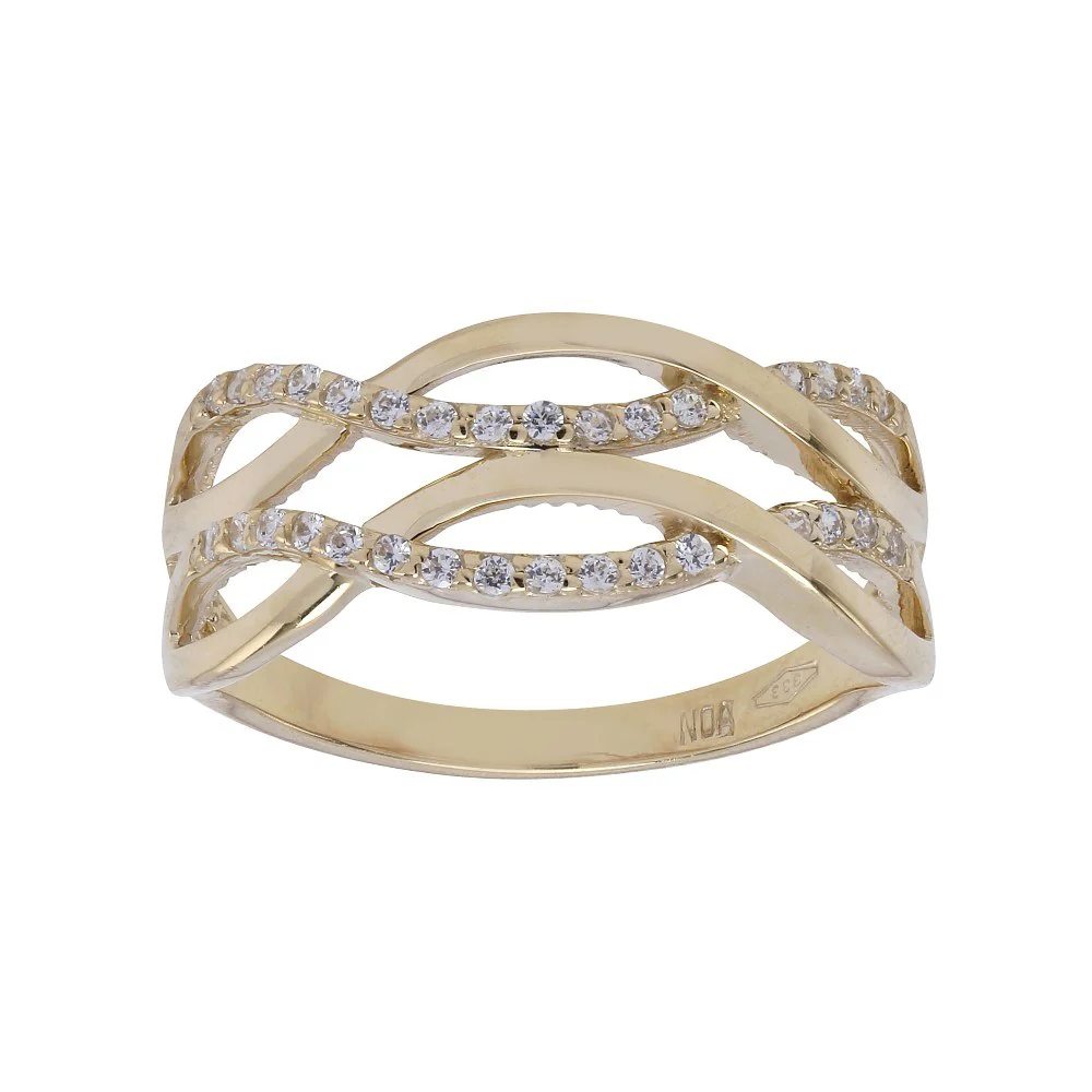 8kt. guldring m/cz