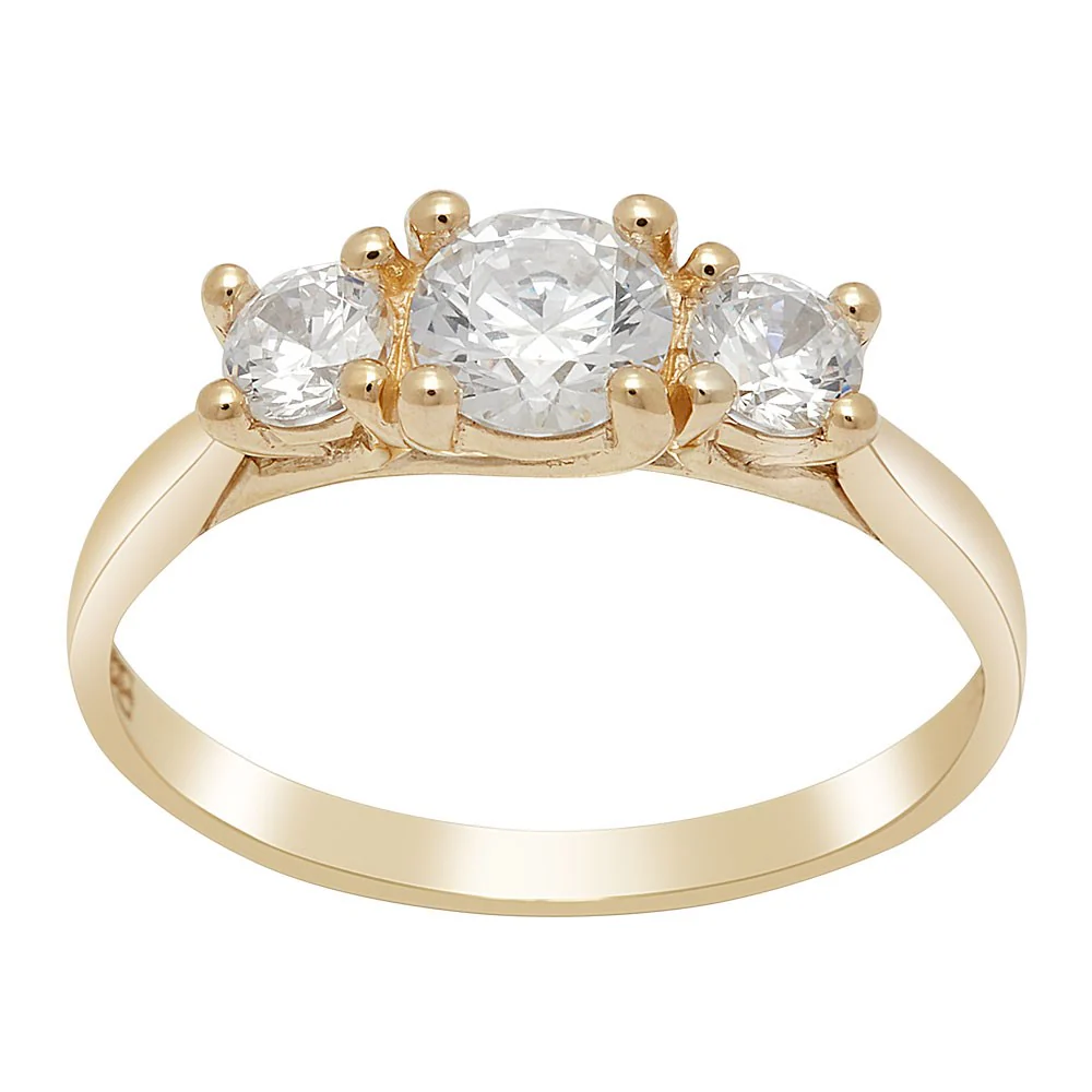 8kt. guldring m/cz