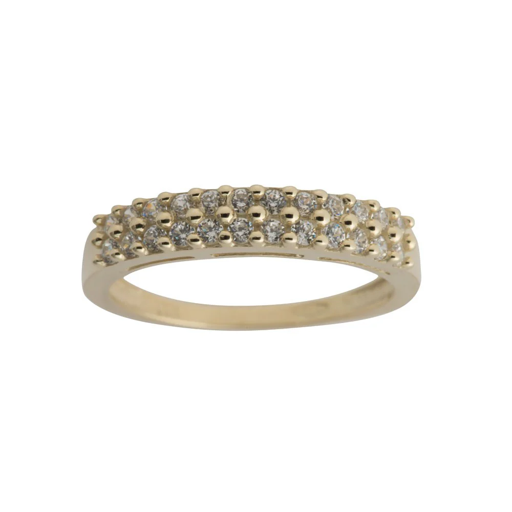 8kt. guldring m/cz