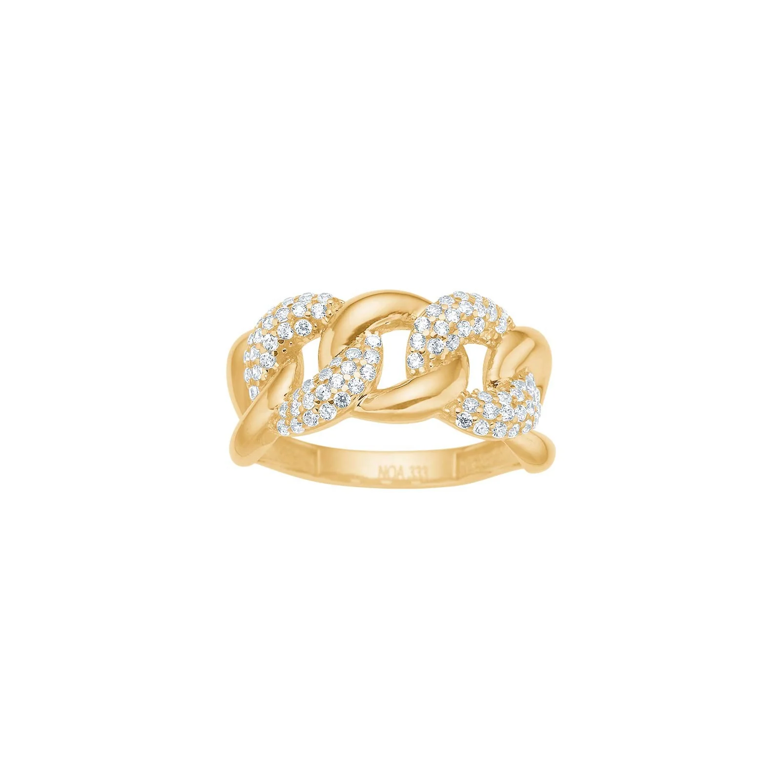 8kt. guldring  m/cz