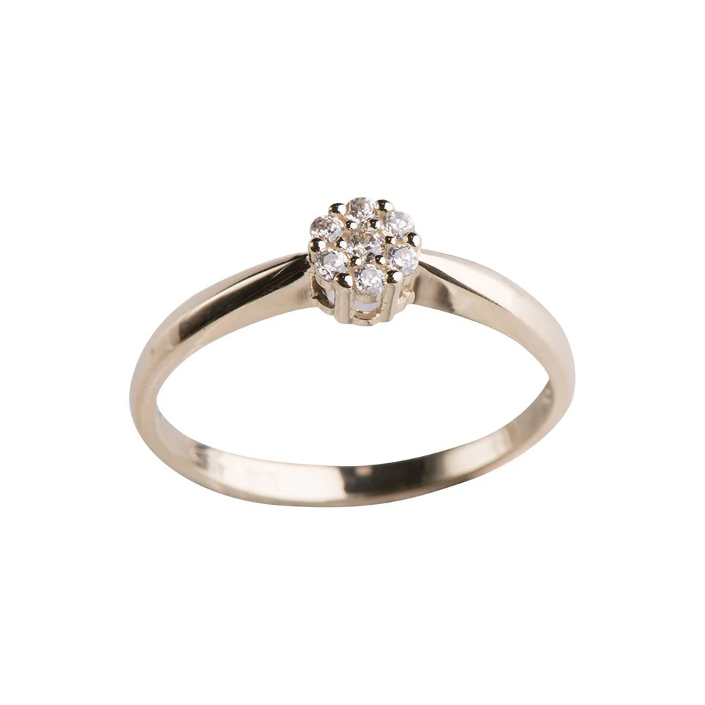 8kt. guldring m/cz