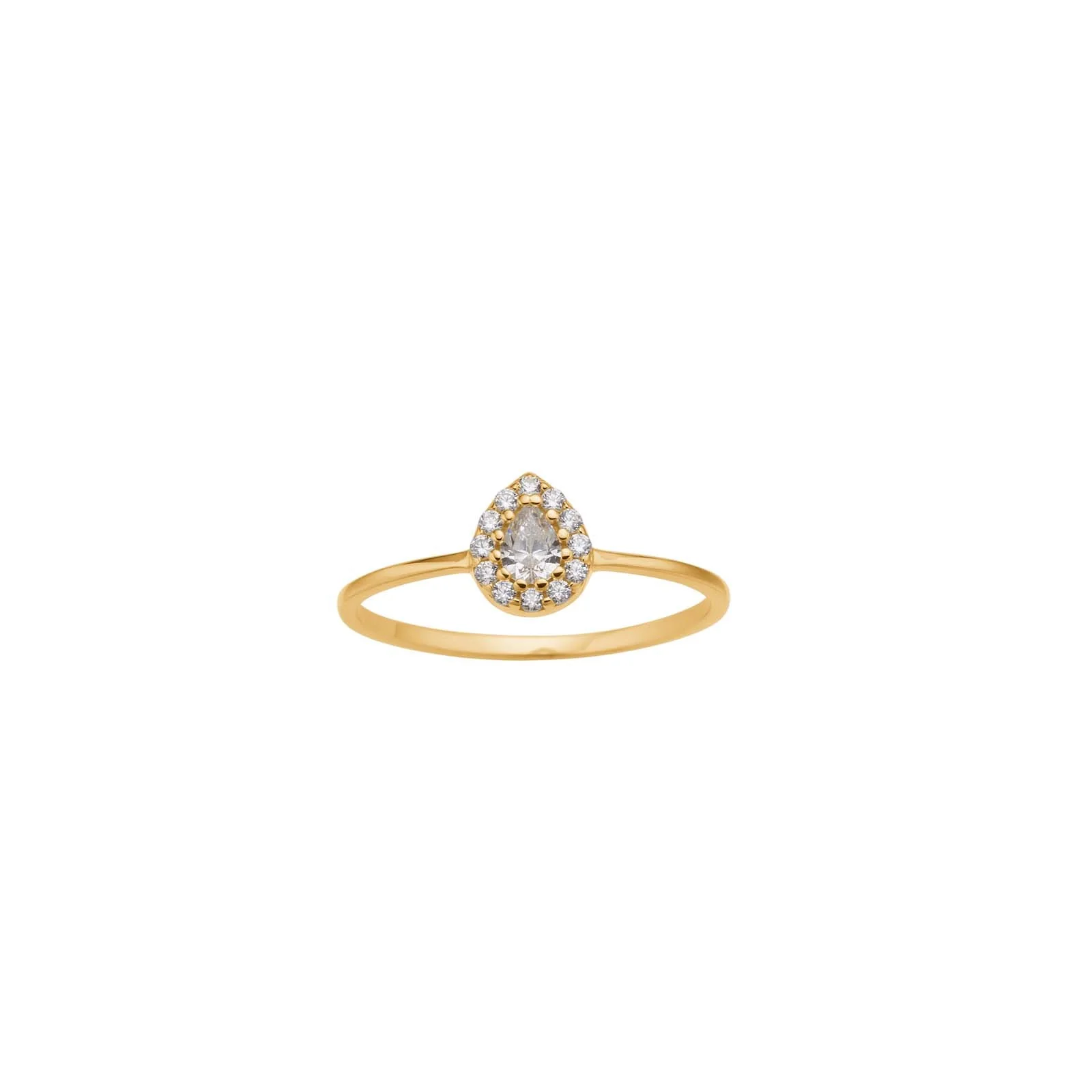 8kt. guldring  m. cz