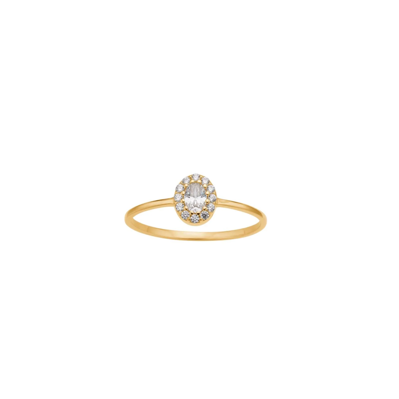 8kt. guldring  m. cz