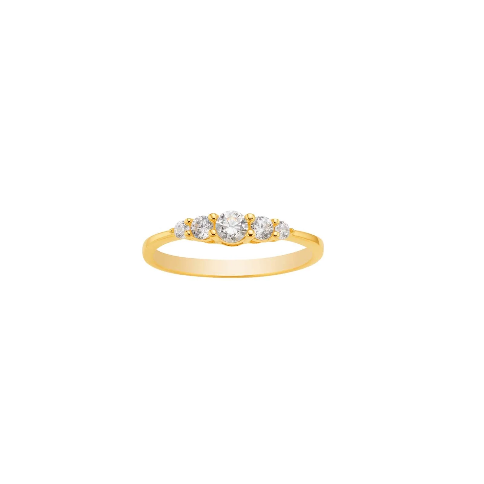 8kt. guldring  m. cz