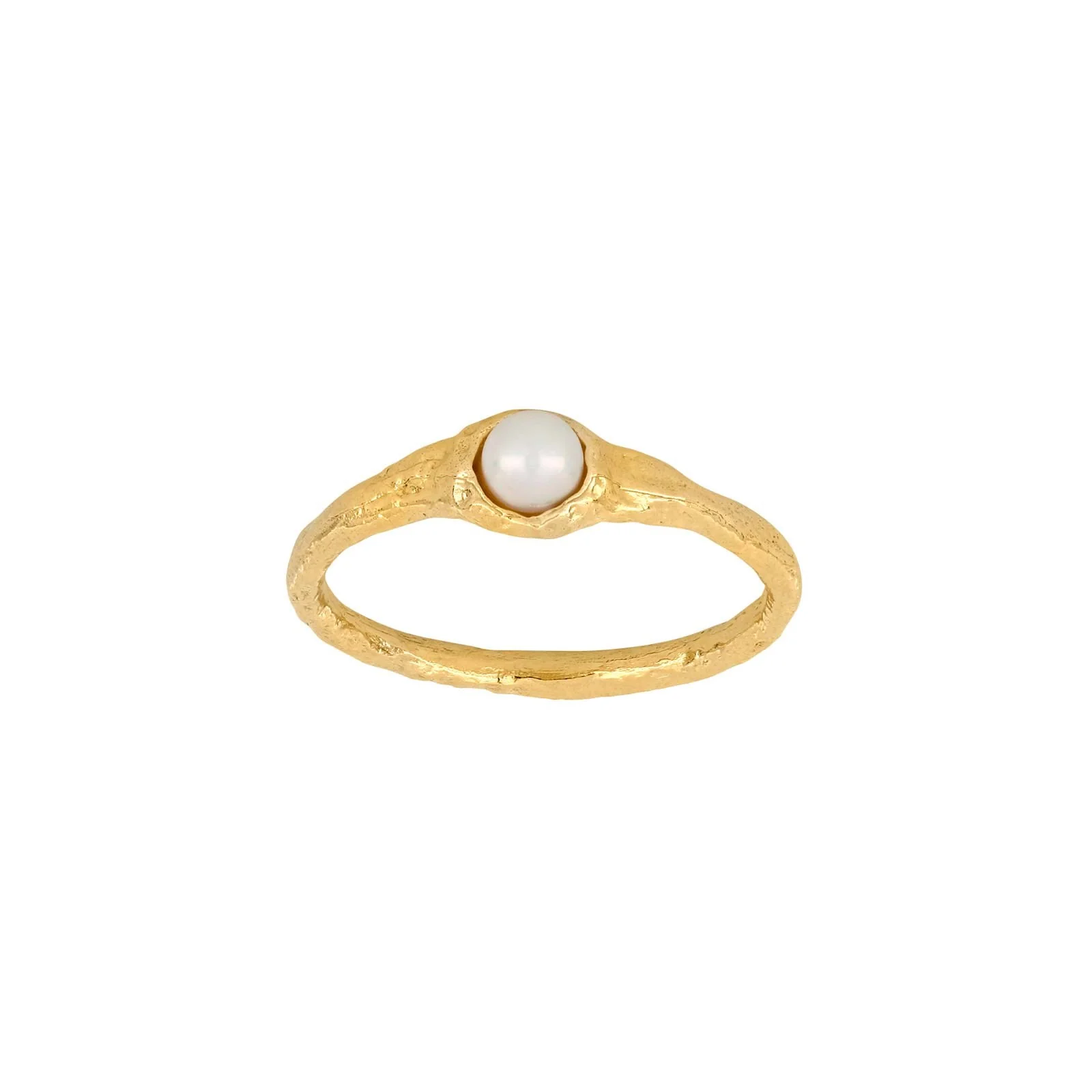 8kt. guldring m. ferskvandsperle
