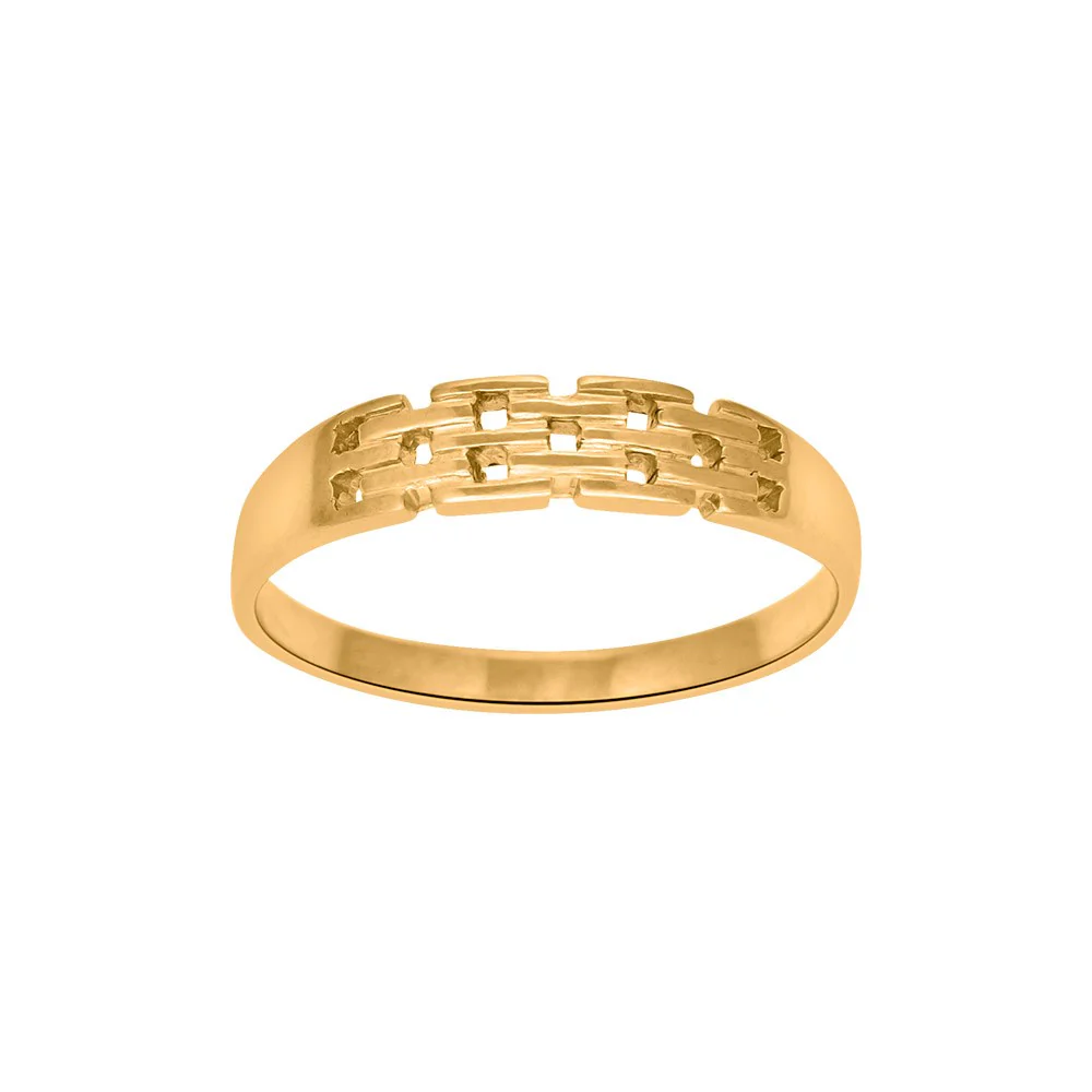 8kt. guldring mursten