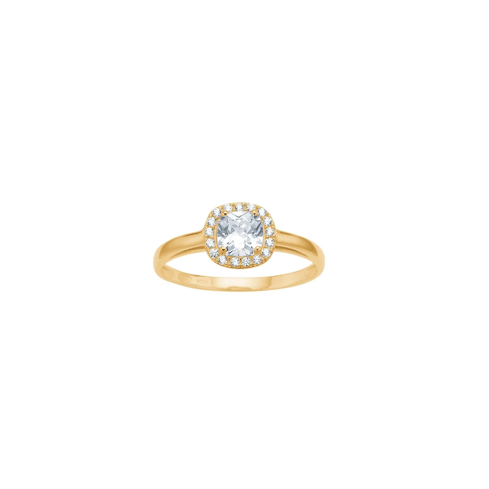 8kt. guldring roset m/cz