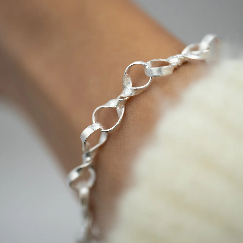925/- armbånd skrabe mat, 19cm + 1,5cm - Image 3