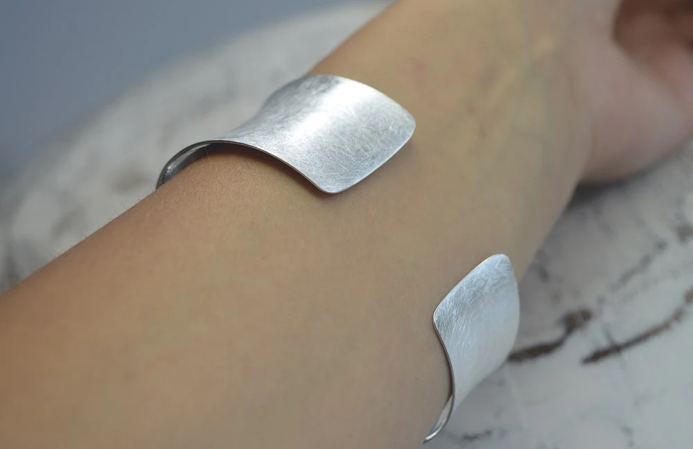 925/- Armring børstet - Image 3