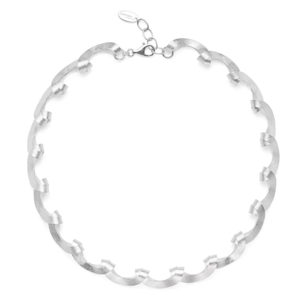 925/- collier børstet, 45cm + 3cm