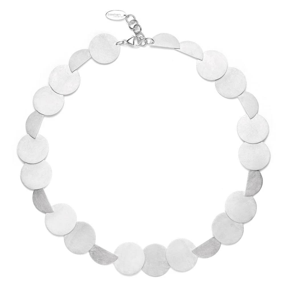 925/- collier børstet, 45cm + 3cm