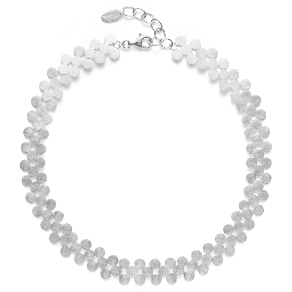 925/- collier børstet, 45cm + 5cm