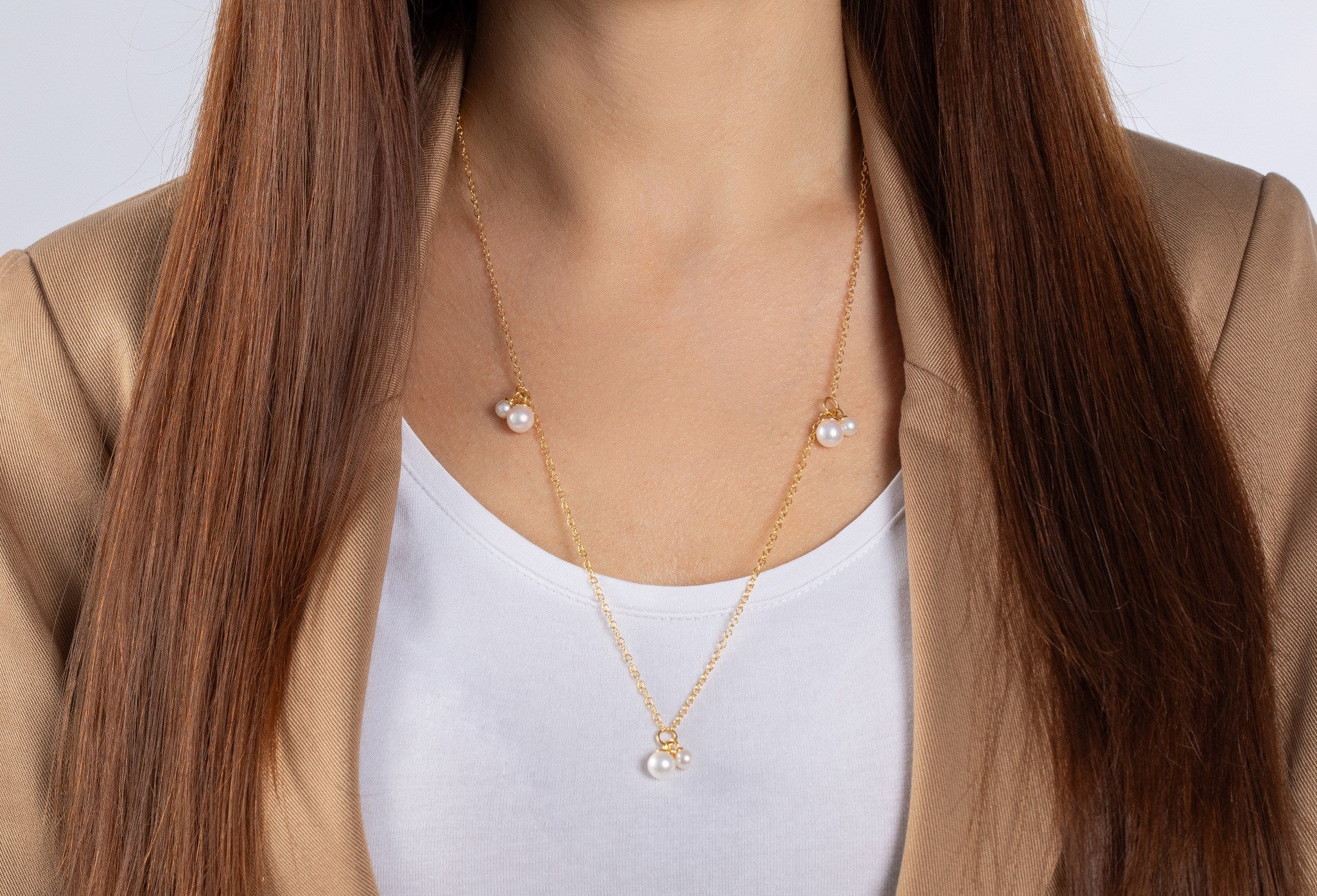 925/- collier, fg blank, perle 15,75ct, 1mm 57+3cm* - Image 2
