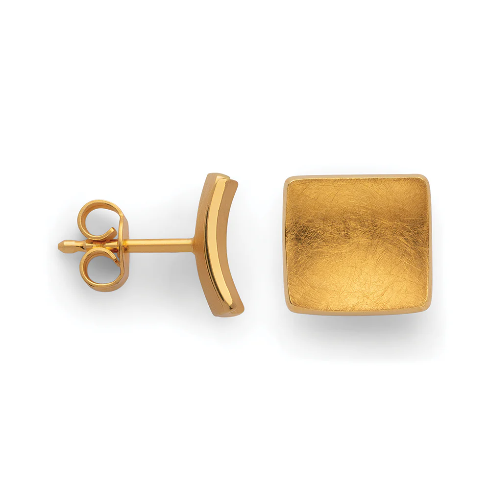 925/-øreringe,fg.,børstet/pol., 10mm
