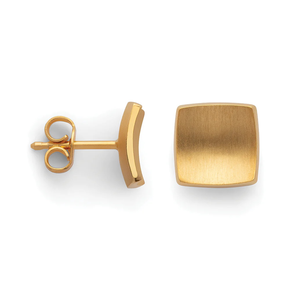 925/- øreringe, fg., mat/blank, 8mm