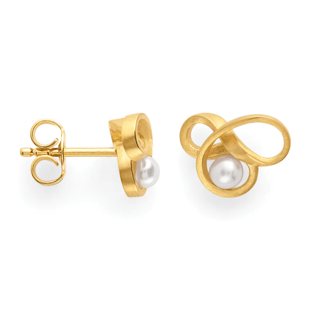 925/øreringe,gold-pl,mat,ferskvandsperle 0,37ct