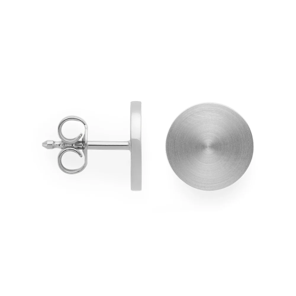 925/- øreringe, mat/blank, 8mm