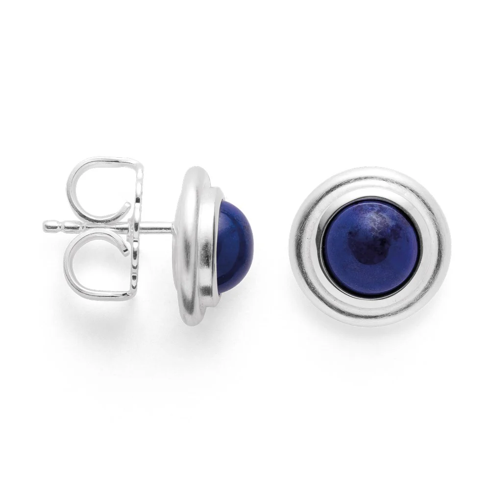 925/- Øreringe mat/polerede, lapis 2,72ct