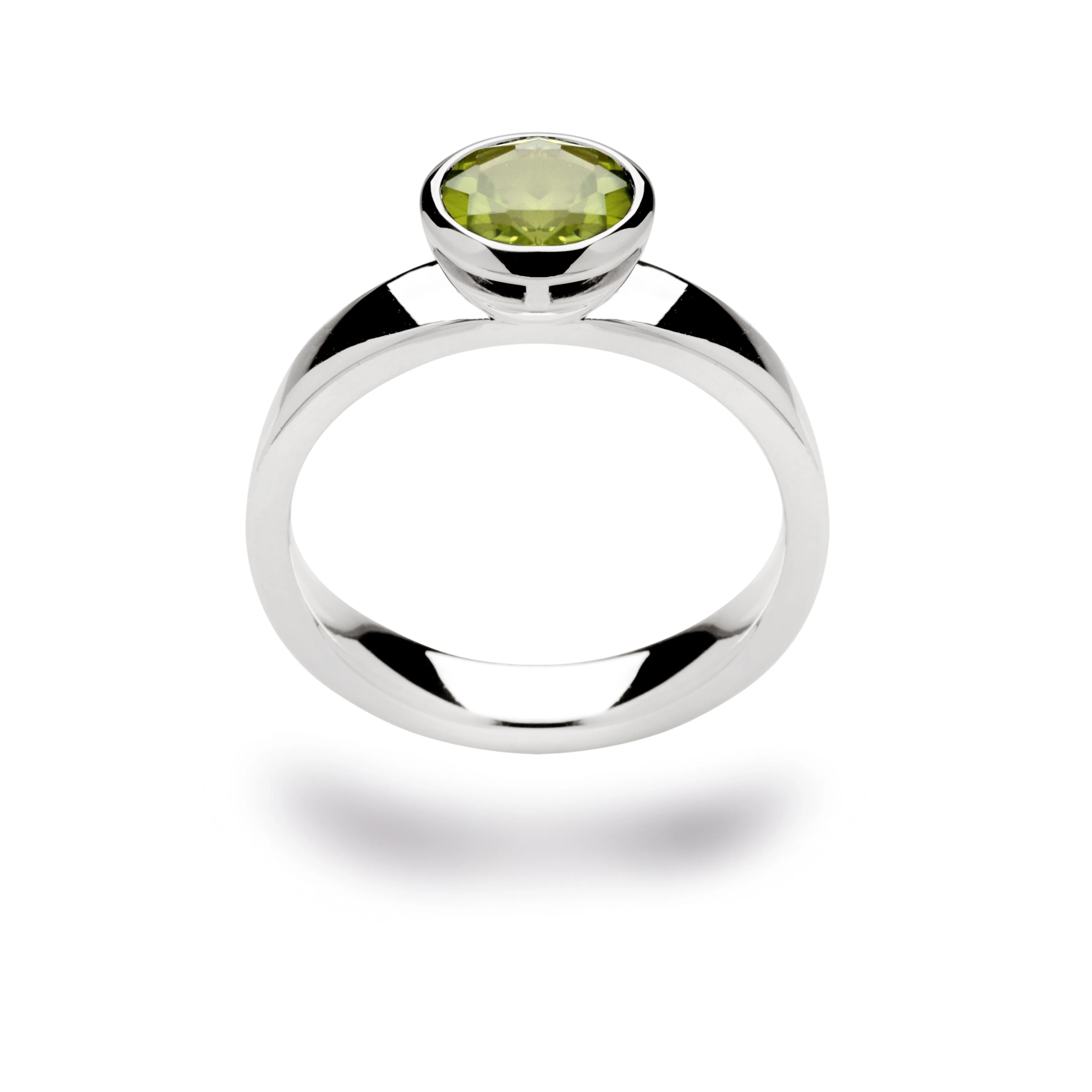 925/- Ring blank, peridot 1,30ct