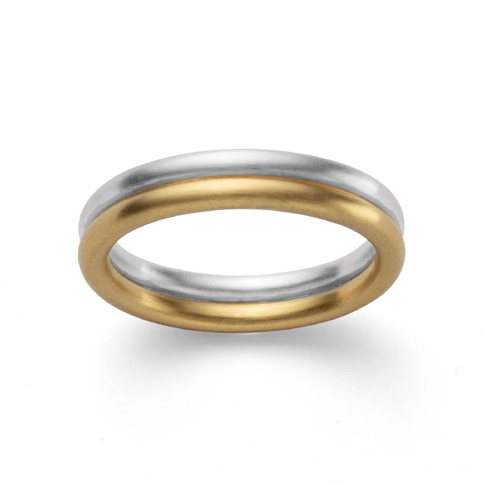 925/- Ring, delvis fg mat