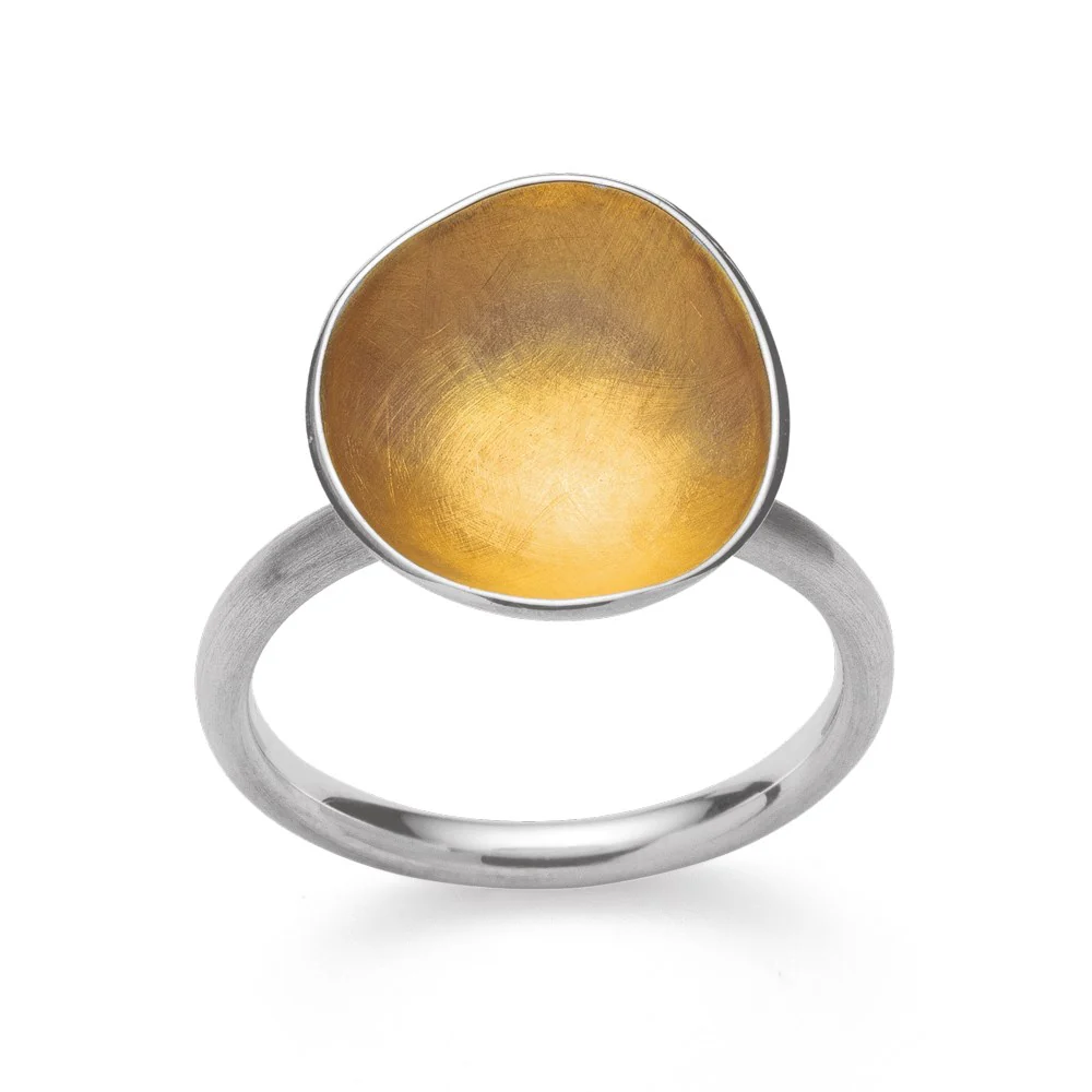 925/- Ring, delvis jfr. mat/børstet mat