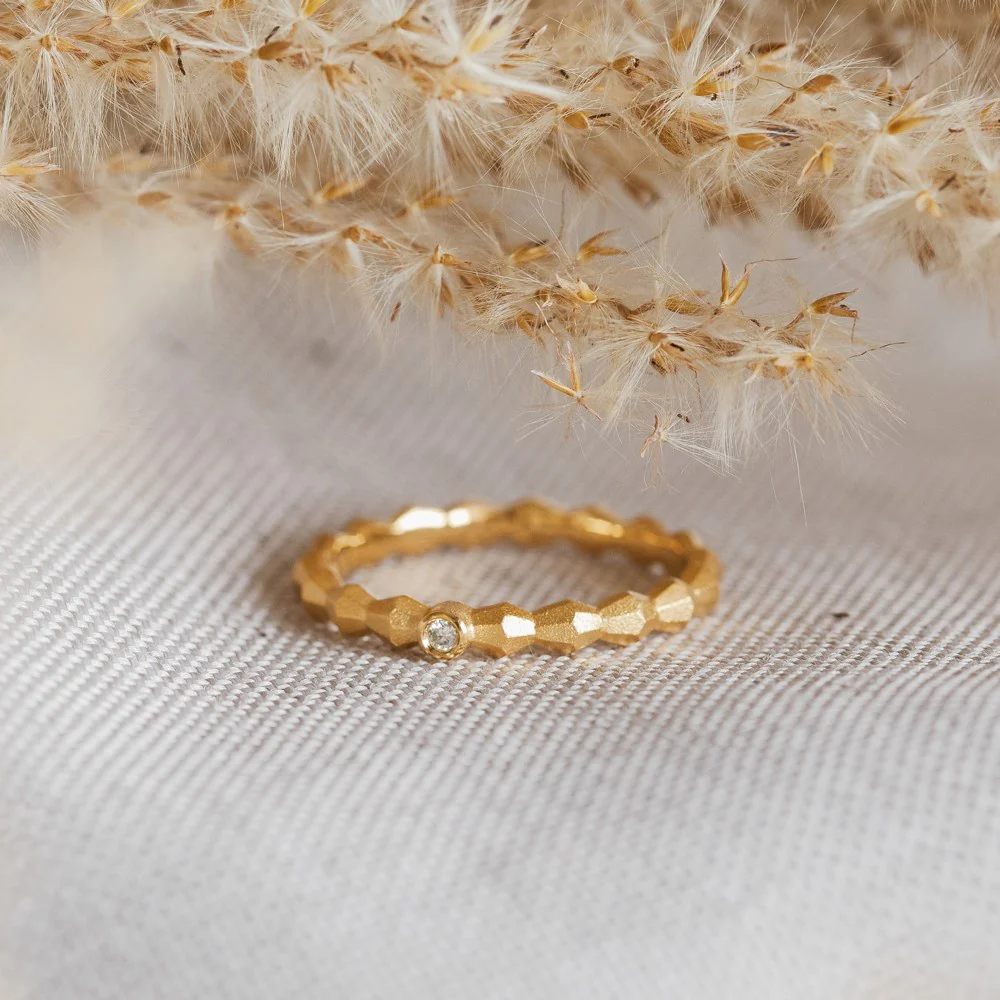 925/- ring, fg mat., brillant 0,02ct W-SI - Image 5