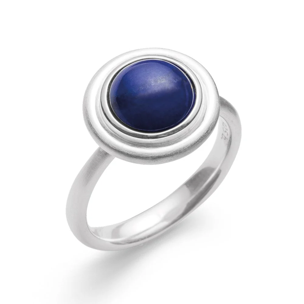 925/- Ring mat/blank, lapis 2,73ct