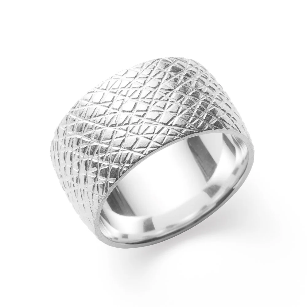 925/- Ring specielt struktureret